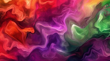 Fototapeta premium Vibrant, swirling abstract painting