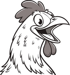 vector illustration of a rooster