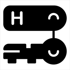 key hotel glyph icon vector illustration isolated on white background