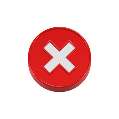 Fototapeta premium deleted icon 3d rendering symbol cancel