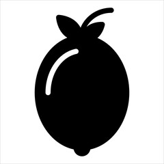 strawberry glyph icon vector illustration isolated on white background