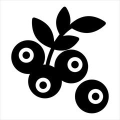 blue berry glyph icon vector illustration isolated on white background