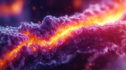 Fototapeta premium Abstract representation of cellular activity or energy flow