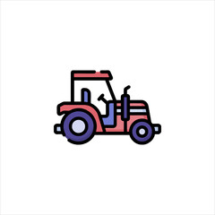 tractor isolated on white