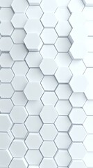 Abstract White Hexagonal Pattern, Geometric Honeycomb Background Texture, Clean Design