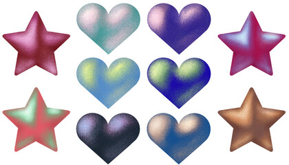 つやつやハートとスターのセット