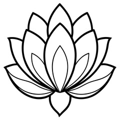 Boho Petal Sketch Vector on White