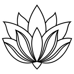 Boho Petal Sketch Vector on White