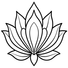 Boho Petal Sketch Vector on White