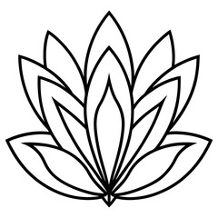 Boho Petal Sketch Vector on White