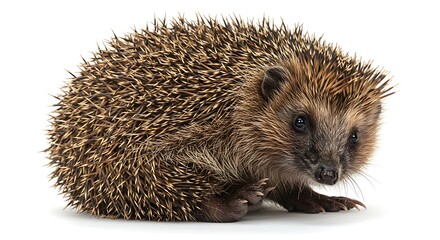 Prickles Of Curiosity A Tiny Defender Hedgehog Haven Silent Sentinel Woodland Wanderer Brown And Bold Nature's Armor Spiny Embrace Twilight Traveler Whispering Thorns AI Generated