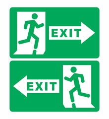 Exit Door icon illustration for emergency 