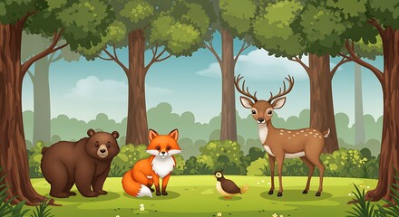 Forest's Silent Accord AI Generated