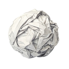 Fototapeta premium crumpled paper ball png wadded paper ball png scrunched paper png discarded paper png transparent background image
