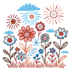 Flowers wall background with amazing red,orange,pink,purple,green and white chrysanthemum flowers ,Wedding decoration, hand made Beautiful flower wall background Beautiful red tulip border at light gr