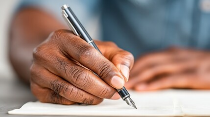 Close up Handwriting  Fountain Pen  Notebook  Planning  Note Taking  Business  Office  Wor