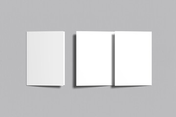 A4 Trifold Brochure Blank Mockup