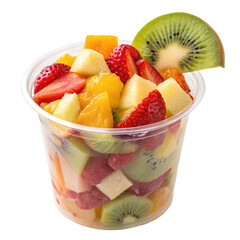 fresh cut fruit in a plastic cup png mixed fruit cup png healthy snack png transparent background image