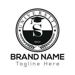 This vector design features a sports icon against an abstract backdrop with a stylized man, suitable for a business logo or technology concept illustration S Logo template