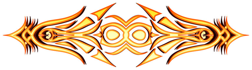 Fiery tribal art divider