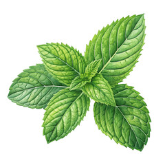 fresh mint leaves png spearmint leaves png herbal garnish png aromatic mint png transparent background image