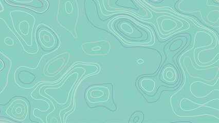 The stylized height of the topographic contour in lines and contours. The concept of a conditional geography scheme and the terrain path. Vector illustration.