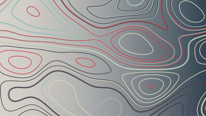 Abstract Topographic Contour Line Pattern. 