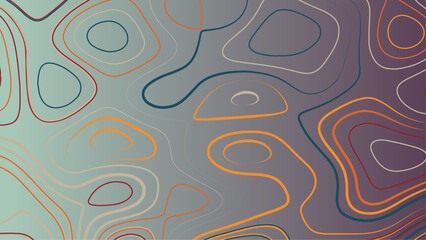 Abstract Topographic Contour Line Pattern. 