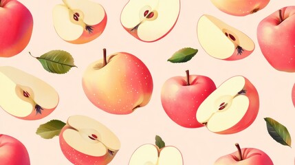 Fresh apple slices pattern (1)