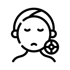 skin tone line icon