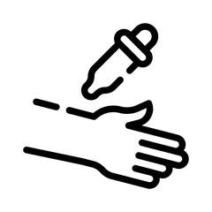 skin test line icon