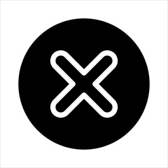 Fototapeta premium cancel glyph icon vector illustration isolated on white background