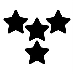 Fototapeta premium stars glyph icon vector illustration isolated on white background