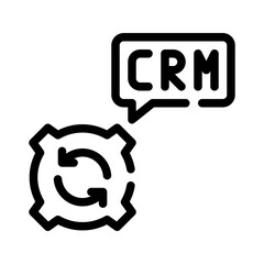 Fototapeta premium CRM automation line icon