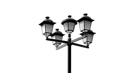 Vintage Streetlight: A classic, ornate streetlight, casting an inviting glow against the twilight or early dawn. It’s a study in architectural detail and design, evoking a sense of timelessness.