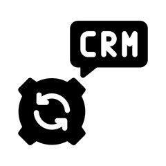 CRM automation glyph icon