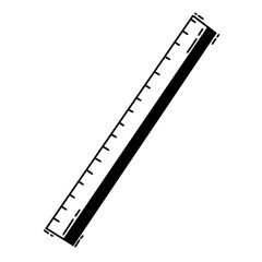 vector drawing of a ruler
