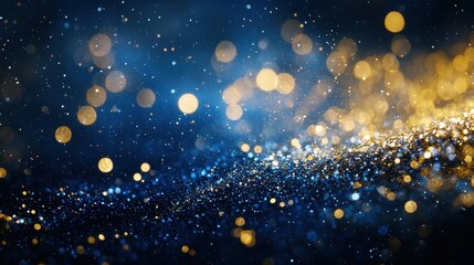 Obraz premium Celestial Starry Night Bokeh Background with Soft Glowing Lights