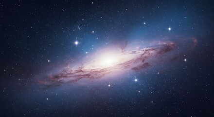 Fototapeta premium Mesmerizing Spiral Galaxy A Cosmic Tapestry of Stars and Nebulae