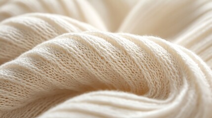 Macro photograph showcasing the soft folds and textures of a knitted fabric