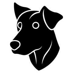 Obraz premium Silhouette of a Dog Head