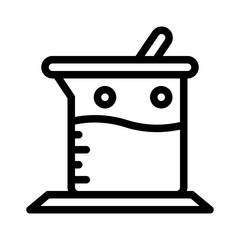 beaker line icon