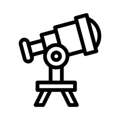 telescope line icon
