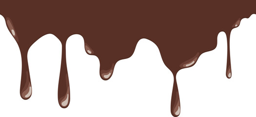 Melting chocolate drip vector illustration