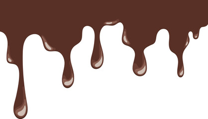 Melting chocolate drip vector illustration