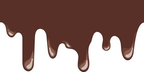 Melting chocolate drip vector illustration