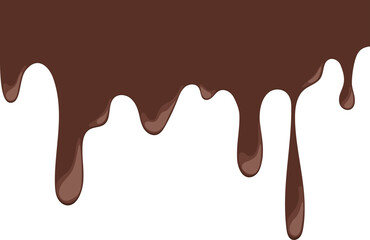 Melting chocolate drip vector illustration
