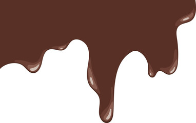Melting chocolate drip vector illustration