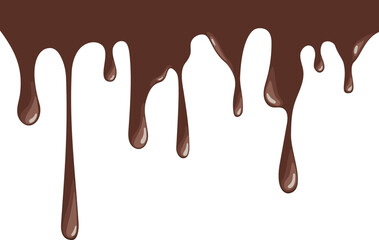 Melting chocolate drip vector illustration