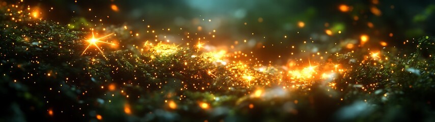 Naklejka premium Abstract fiery landscape